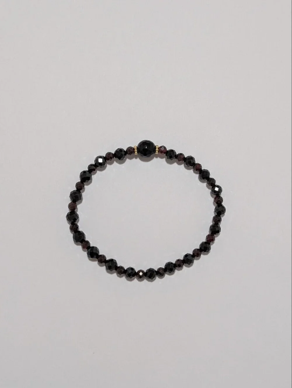 Black Spinel/Garnet/Onyx Bracelet